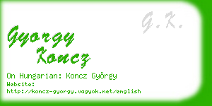 gyorgy koncz business card