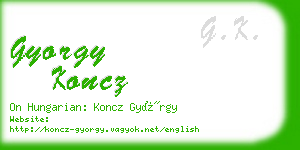 gyorgy koncz business card